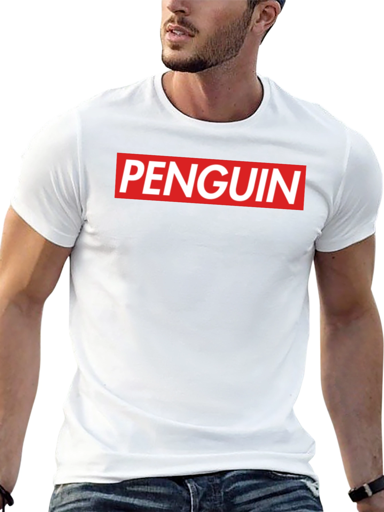 Penguin Box Logo Crew Neck T-Shirt
