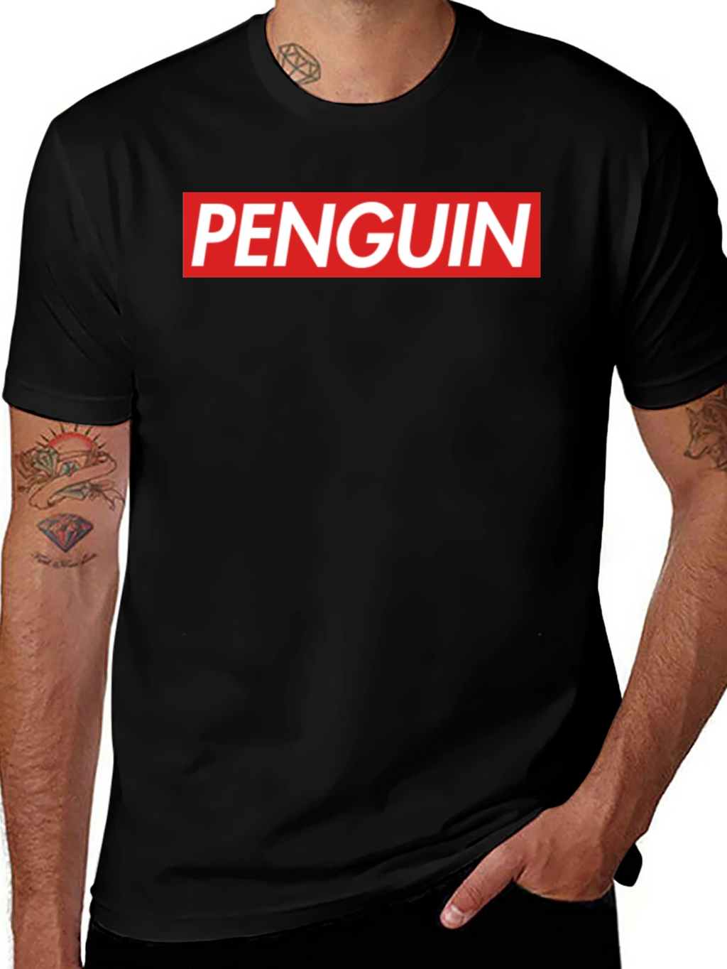 Penguin Box Logo Crew Neck T-Shirt