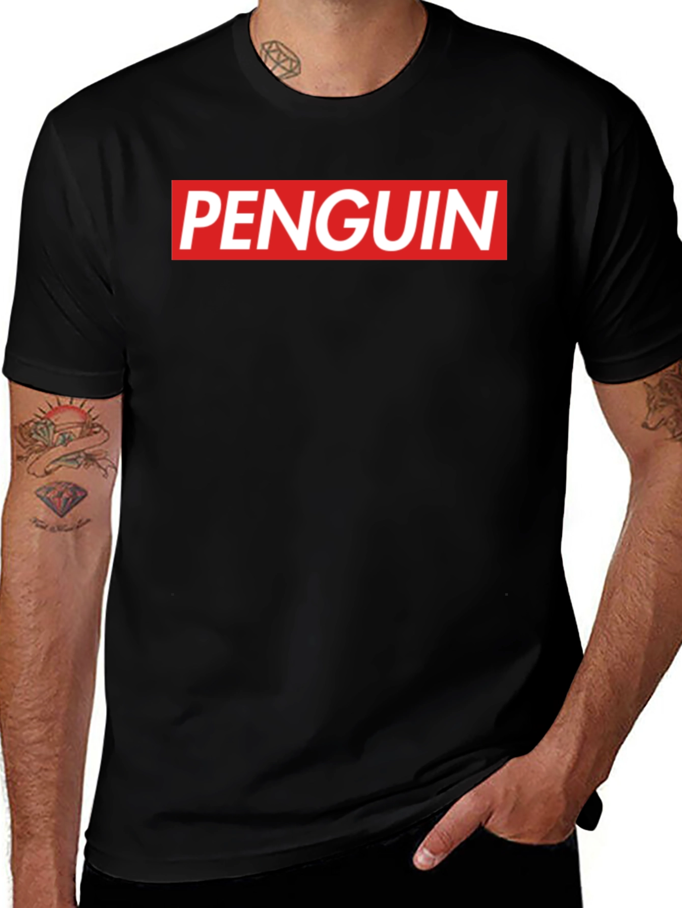 Penguin Box Logo Crew Neck T-Shirt