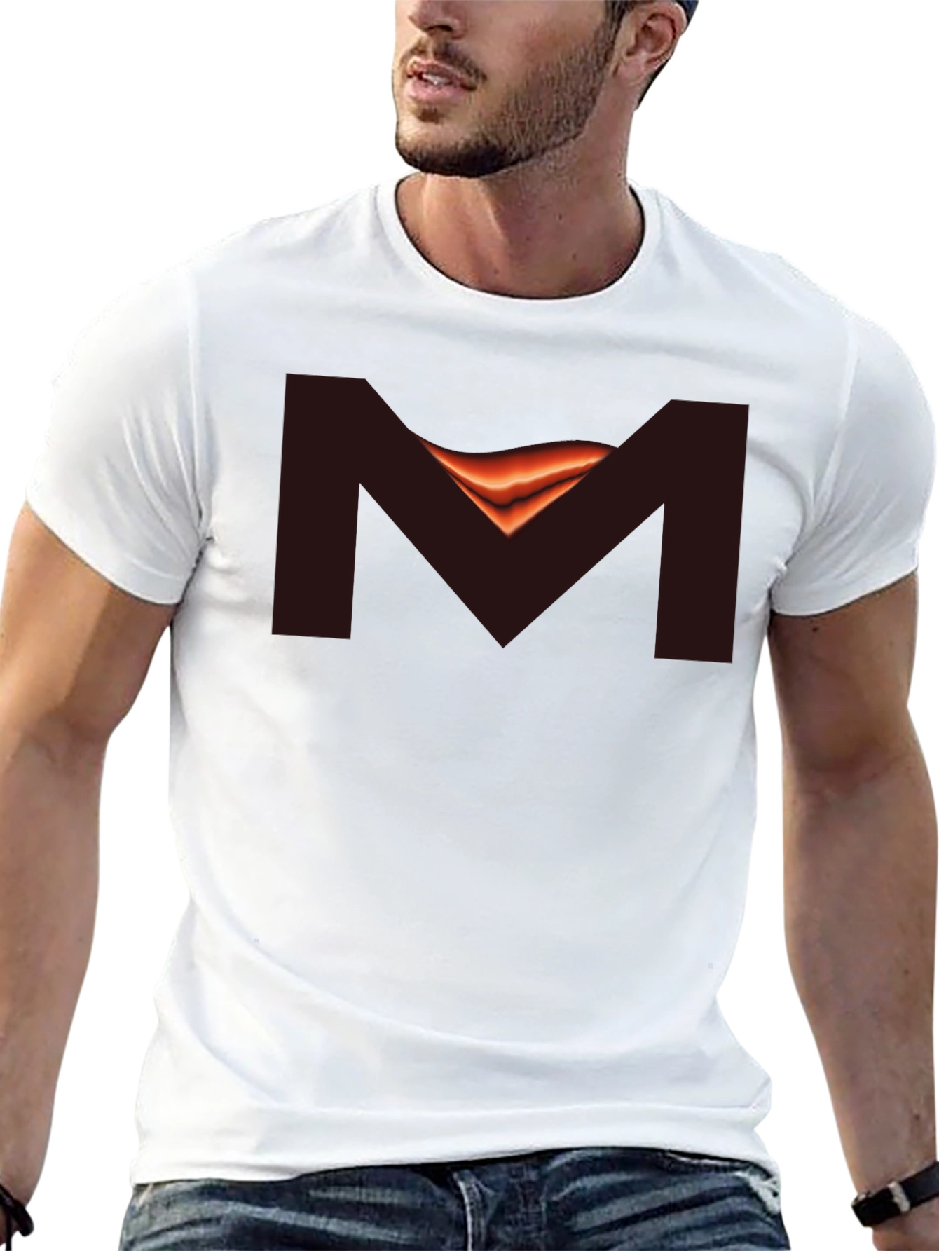 Black Graphic Tee - Burning M