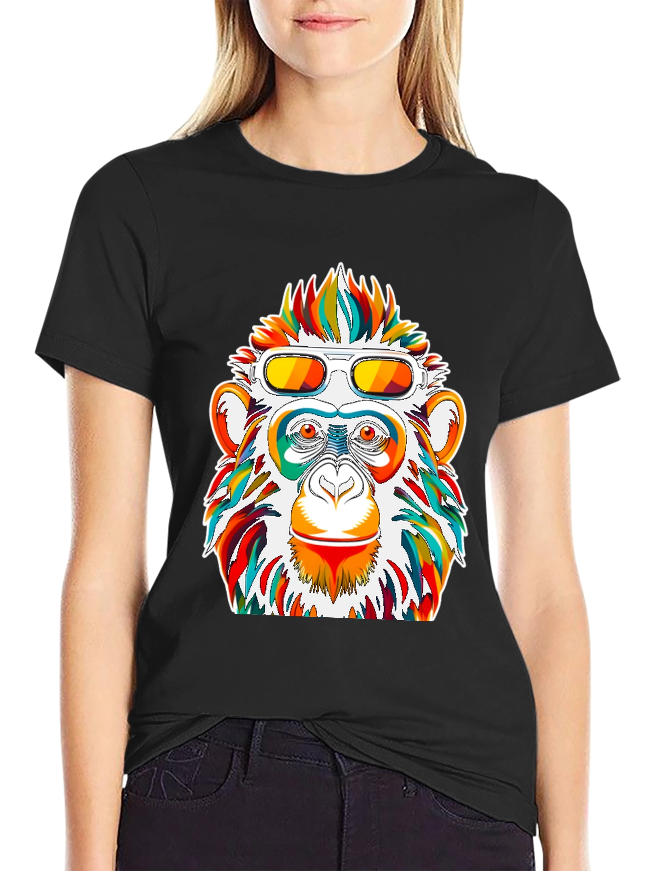 Funky Monkey Graphic Tee - Unique Colorful Design