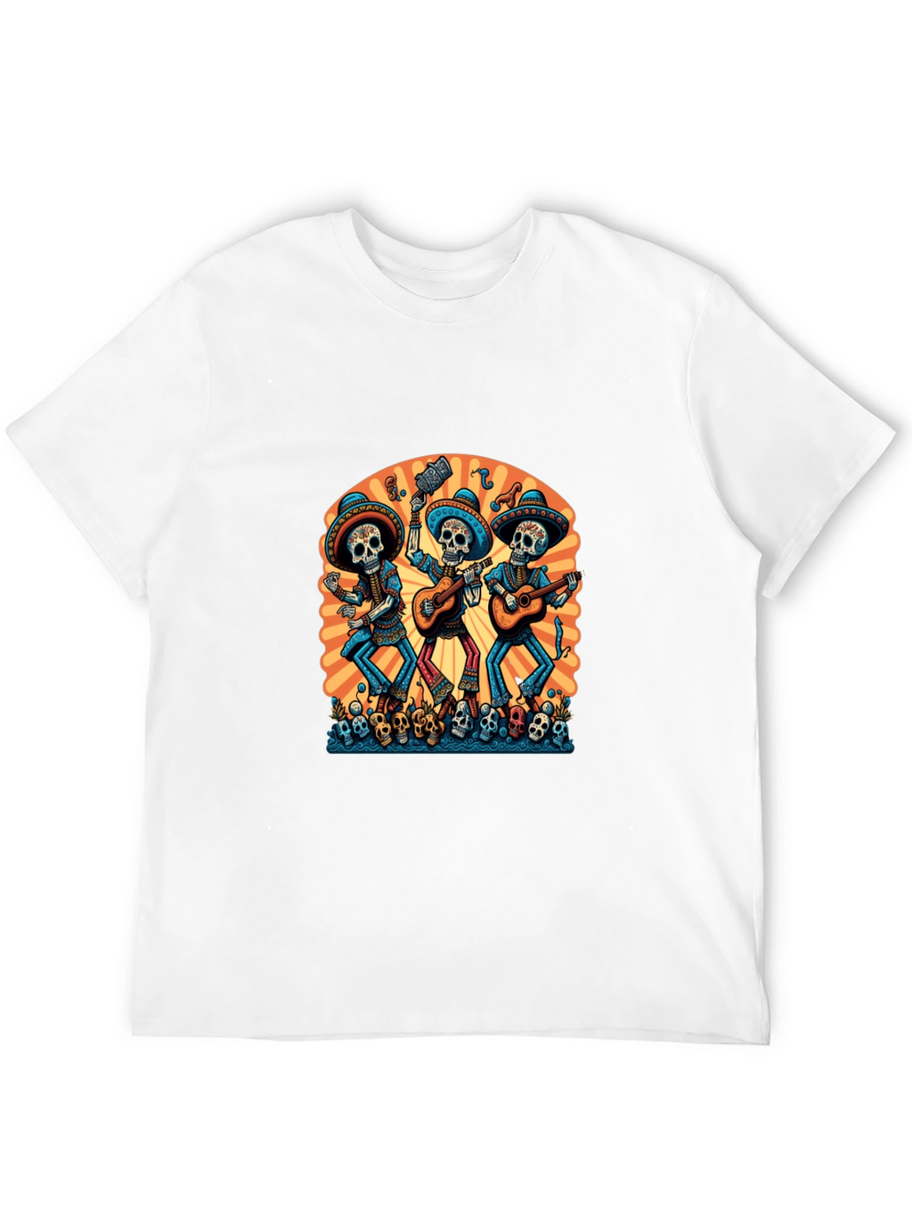 Day of the Dead Skeleton Band T-Shirt