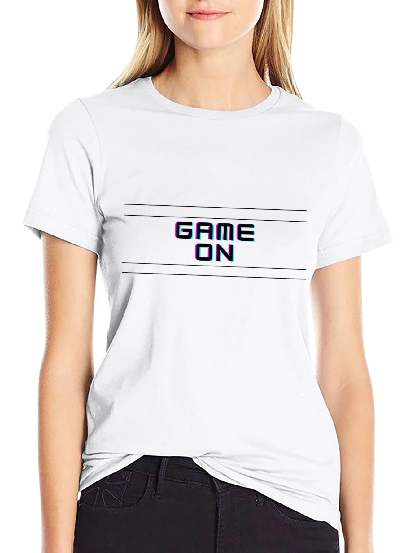Game On Graphic Tee - Black