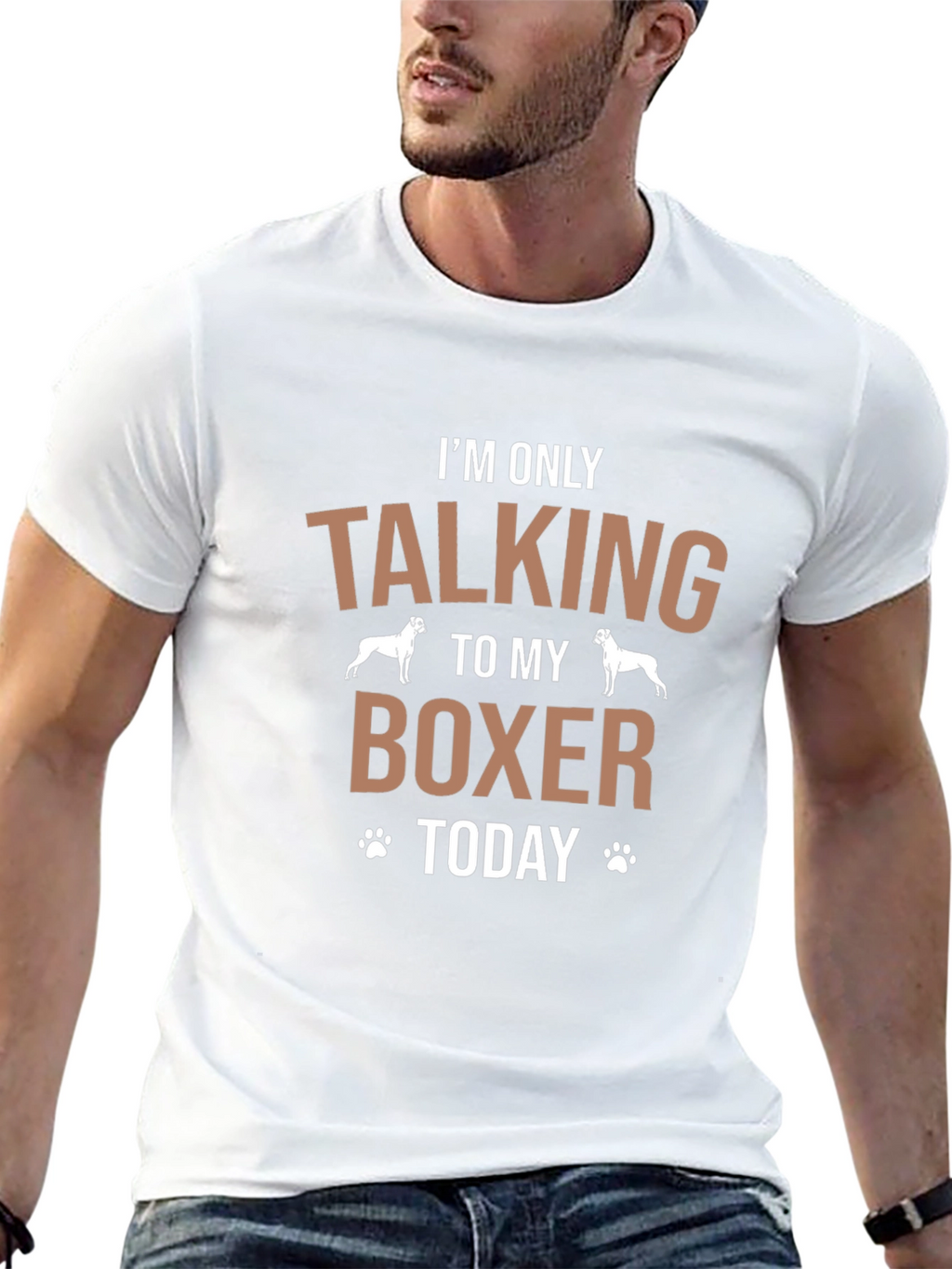 I’m Only Talking to My Boxer Today T-Shirt – Funny Dog Lover Tee