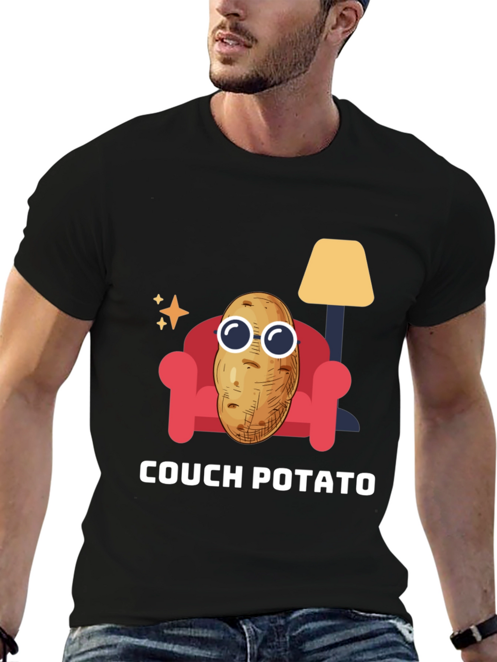 Couch Potato Graphic Tee - Funny Relaxed T-Shirt