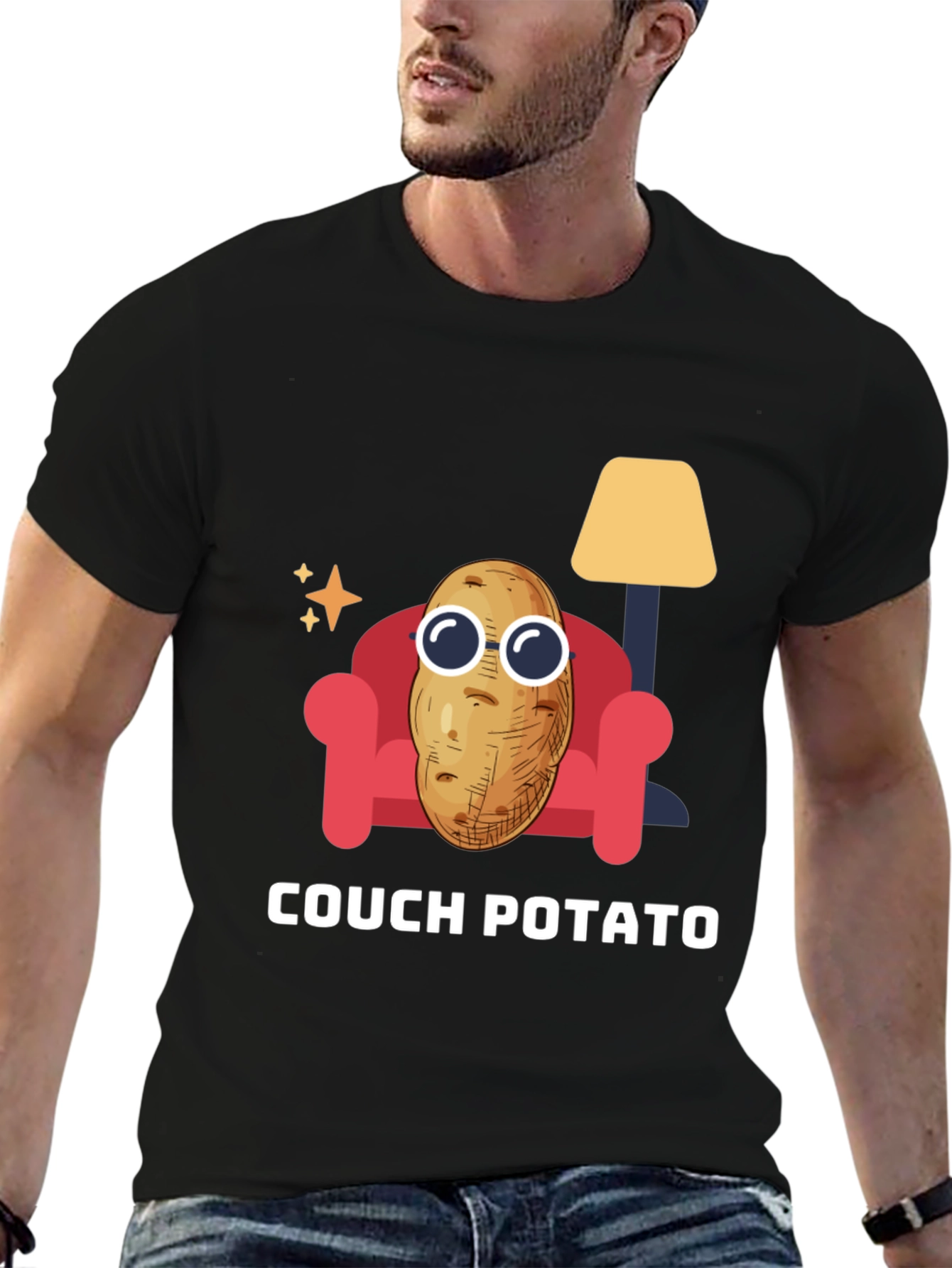 Couch Potato Graphic Tee - Funny Relaxed T-Shirt