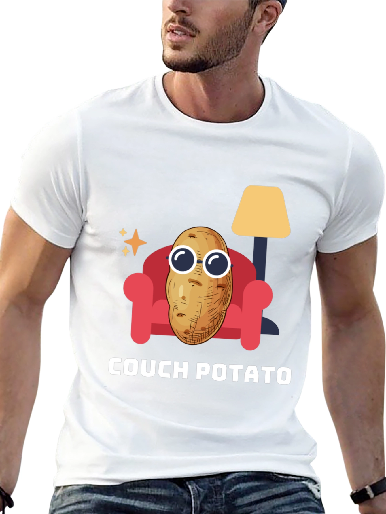 Couch Potato Graphic Tee - Funny Relaxed T-Shirt