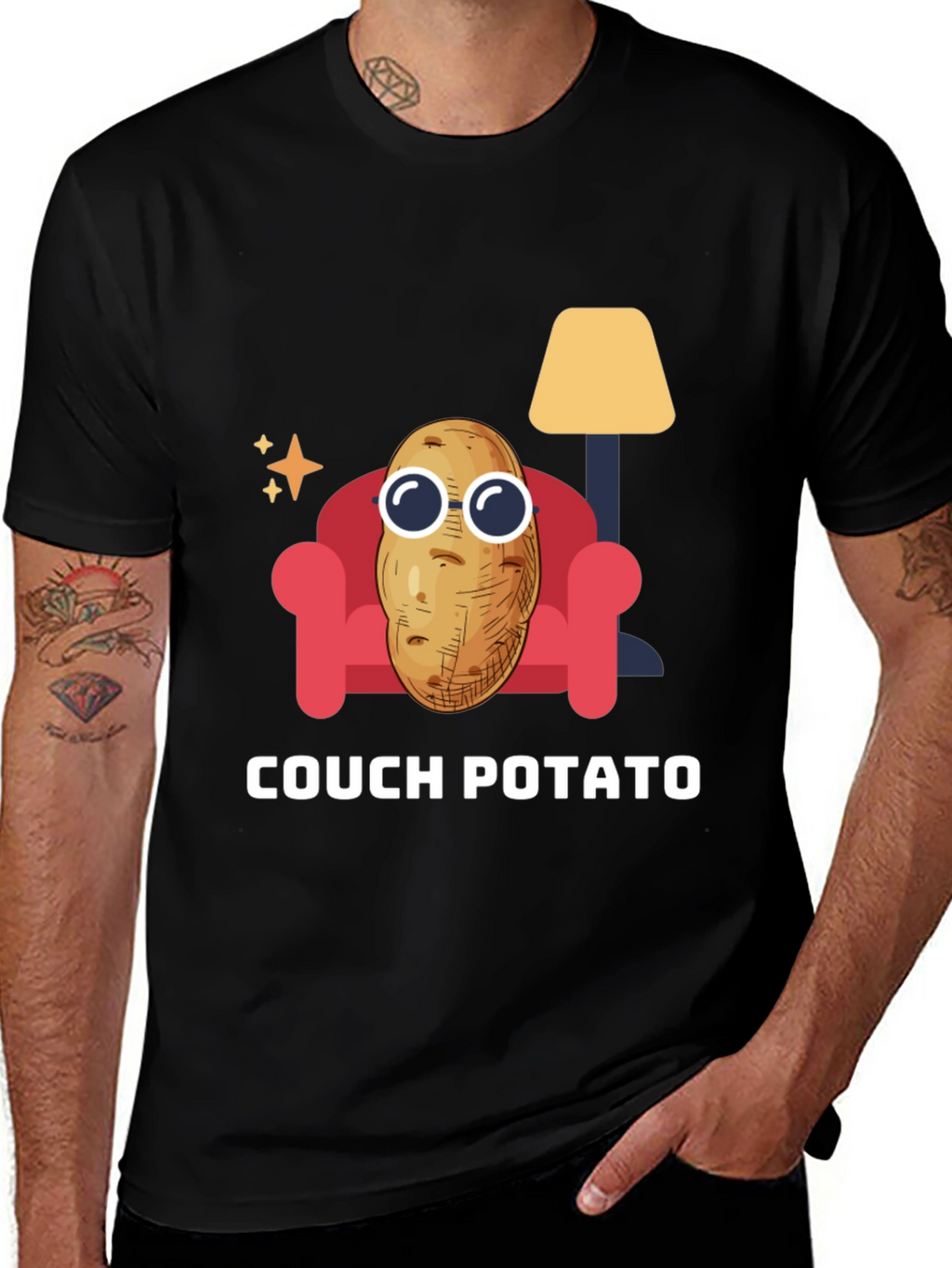 Couch Potato Graphic Tee - Funny Relaxed T-Shirt