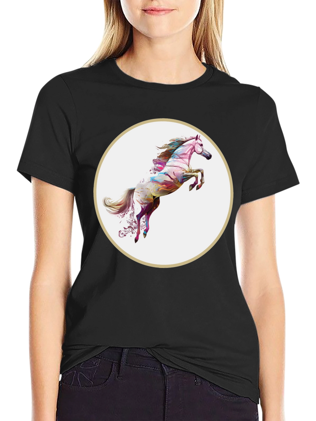Artistic Horse Graphic T-Shirt