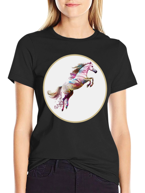 Artistic Horse Graphic T-Shirt