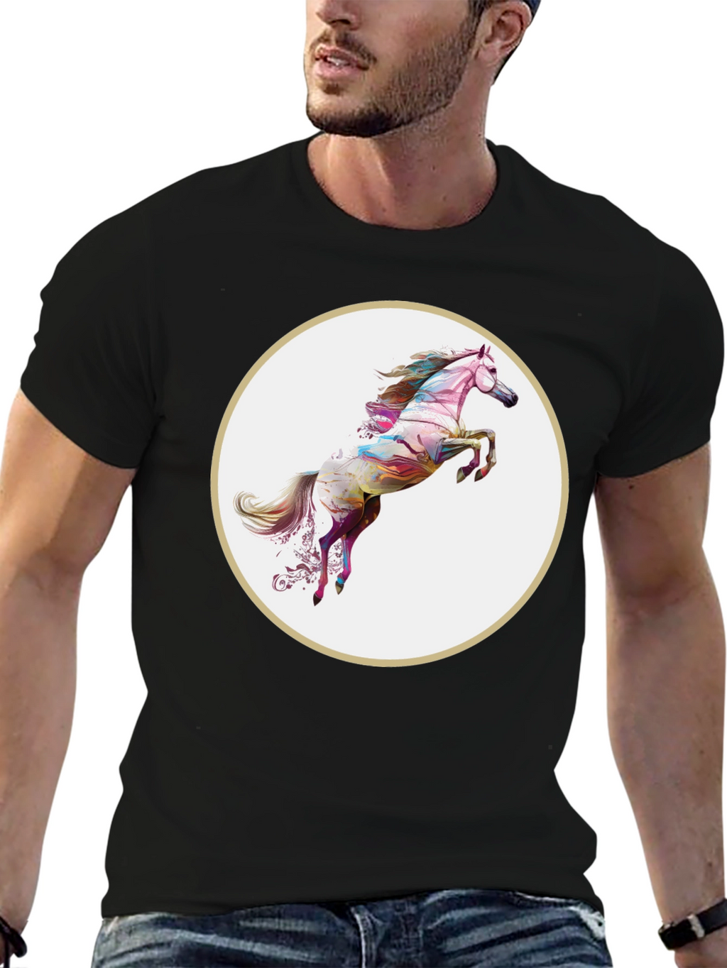 Artistic Horse Graphic T-Shirt