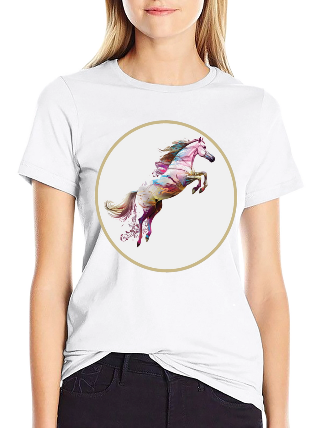 Artistic Horse Graphic T-Shirt