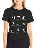 Yoga Dog T-Shirt -  Cotton Blend Funny Design