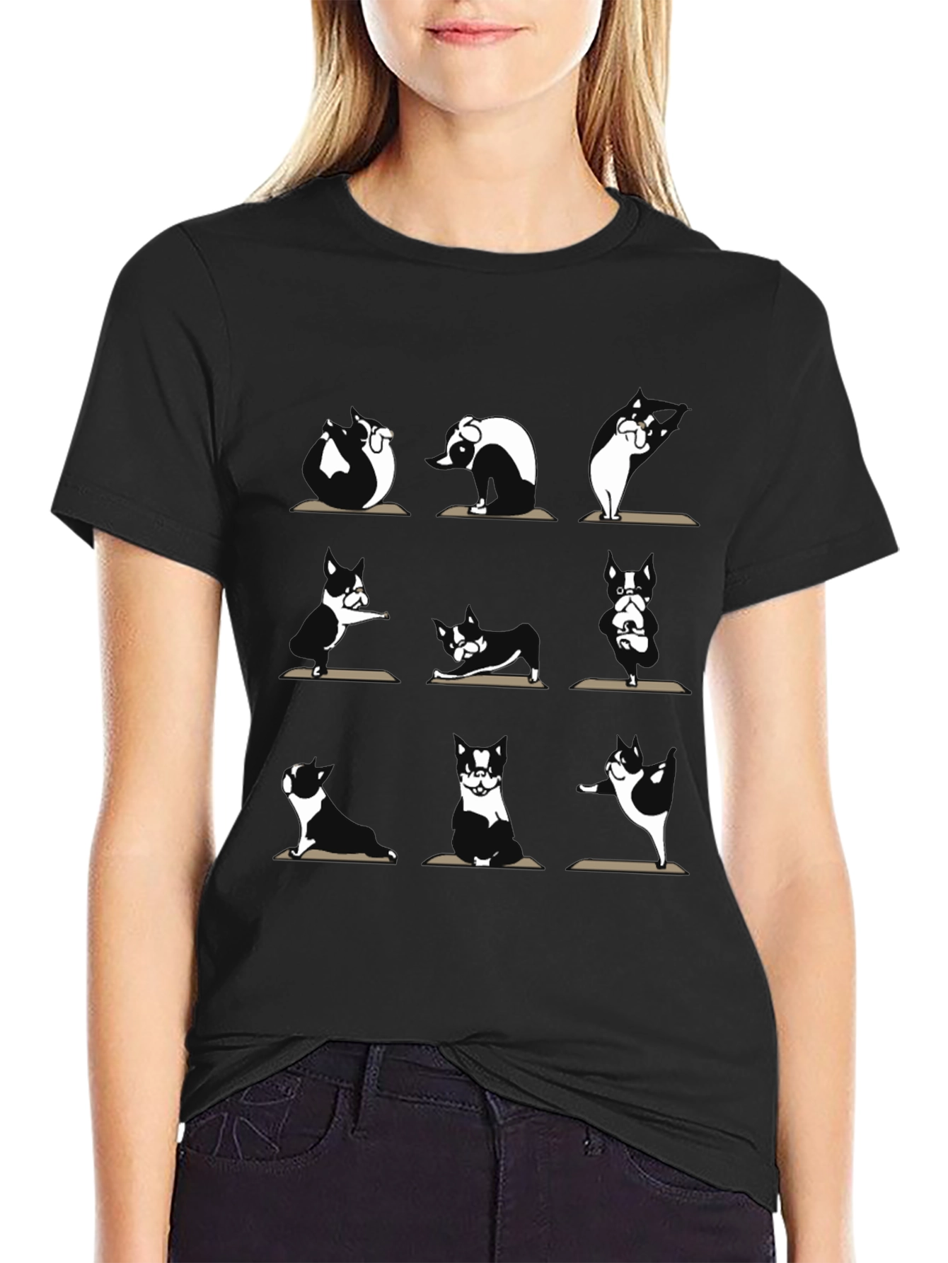 Yoga Dog T-Shirt -  Cotton Blend Funny Design