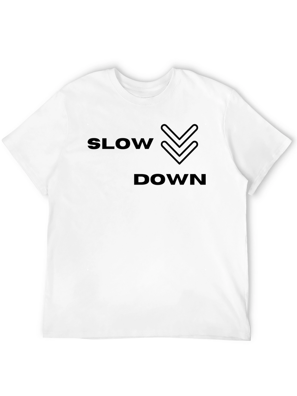 Slow Down Graphic Tee - Black Casual T-Shirt