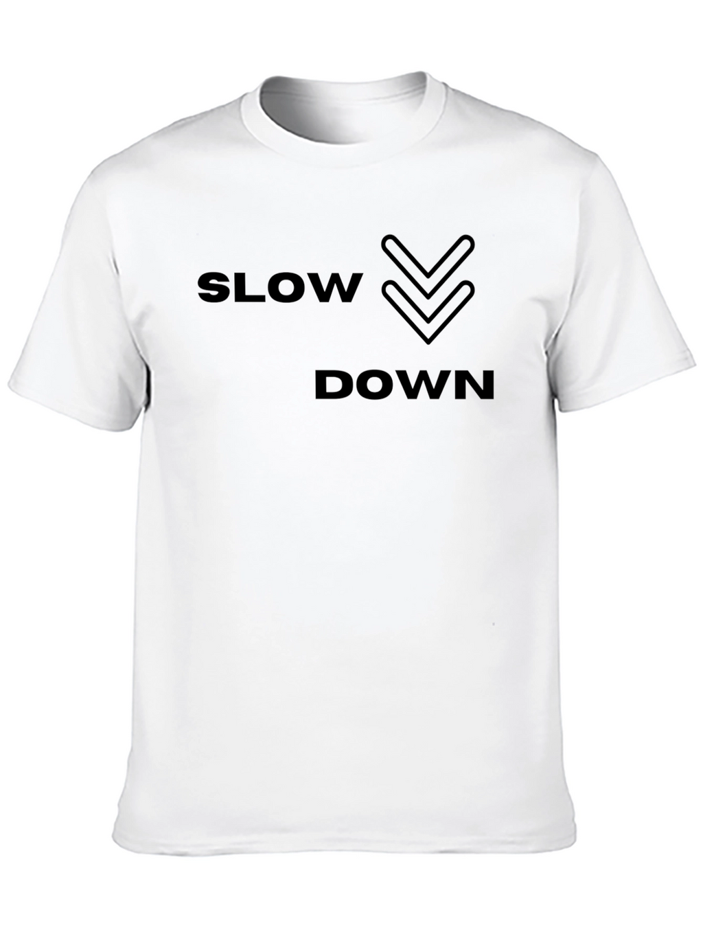 Slow Down Graphic Tee - Black Casual T-Shirt