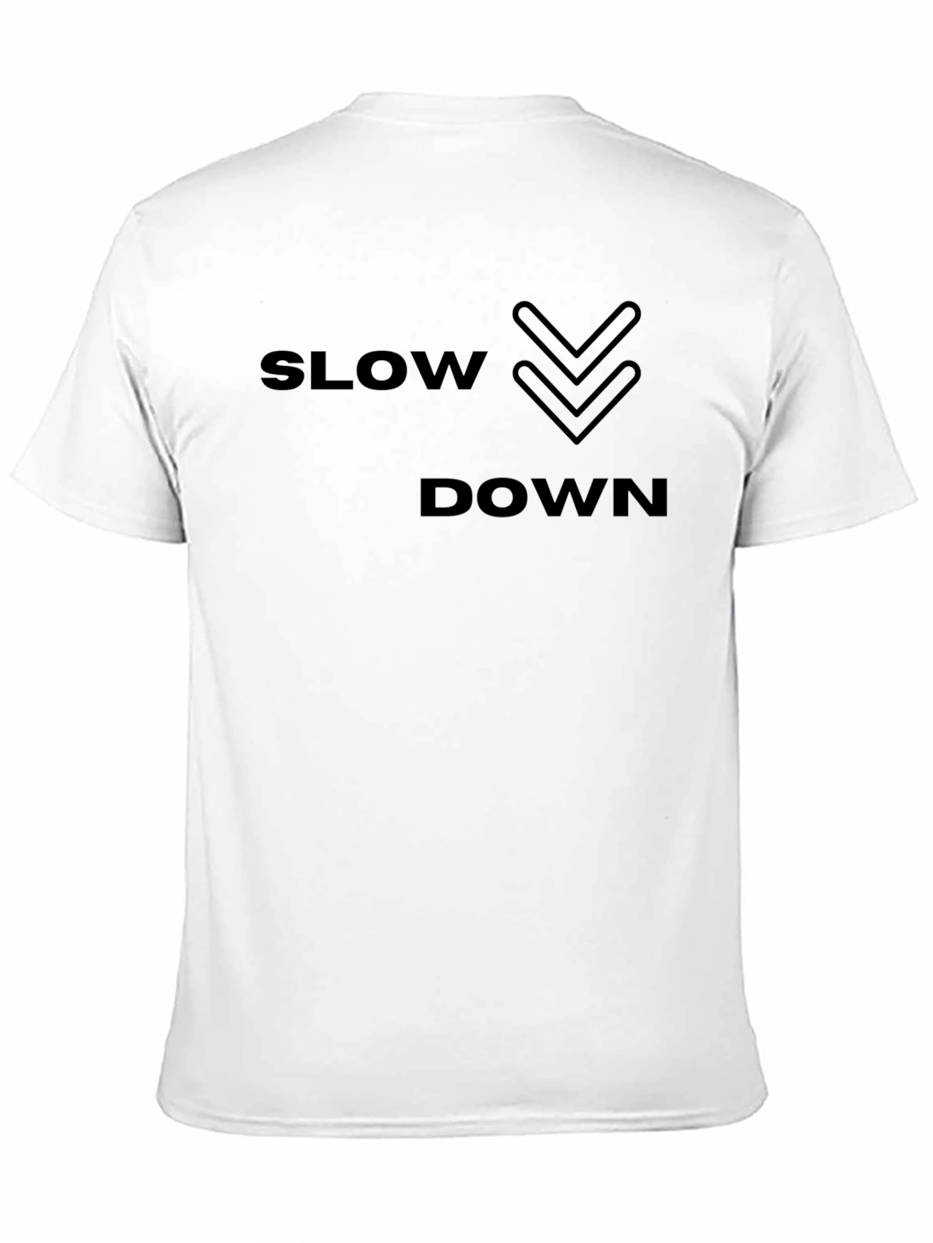 Slow Down Graphic Tee - Black Casual T-Shirt