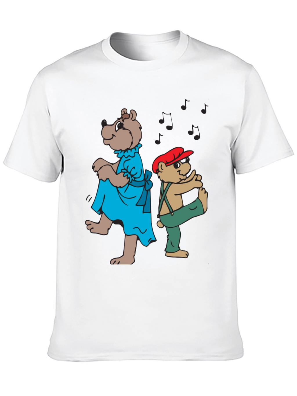 Dancing Bears Black Graphic T-Shirt