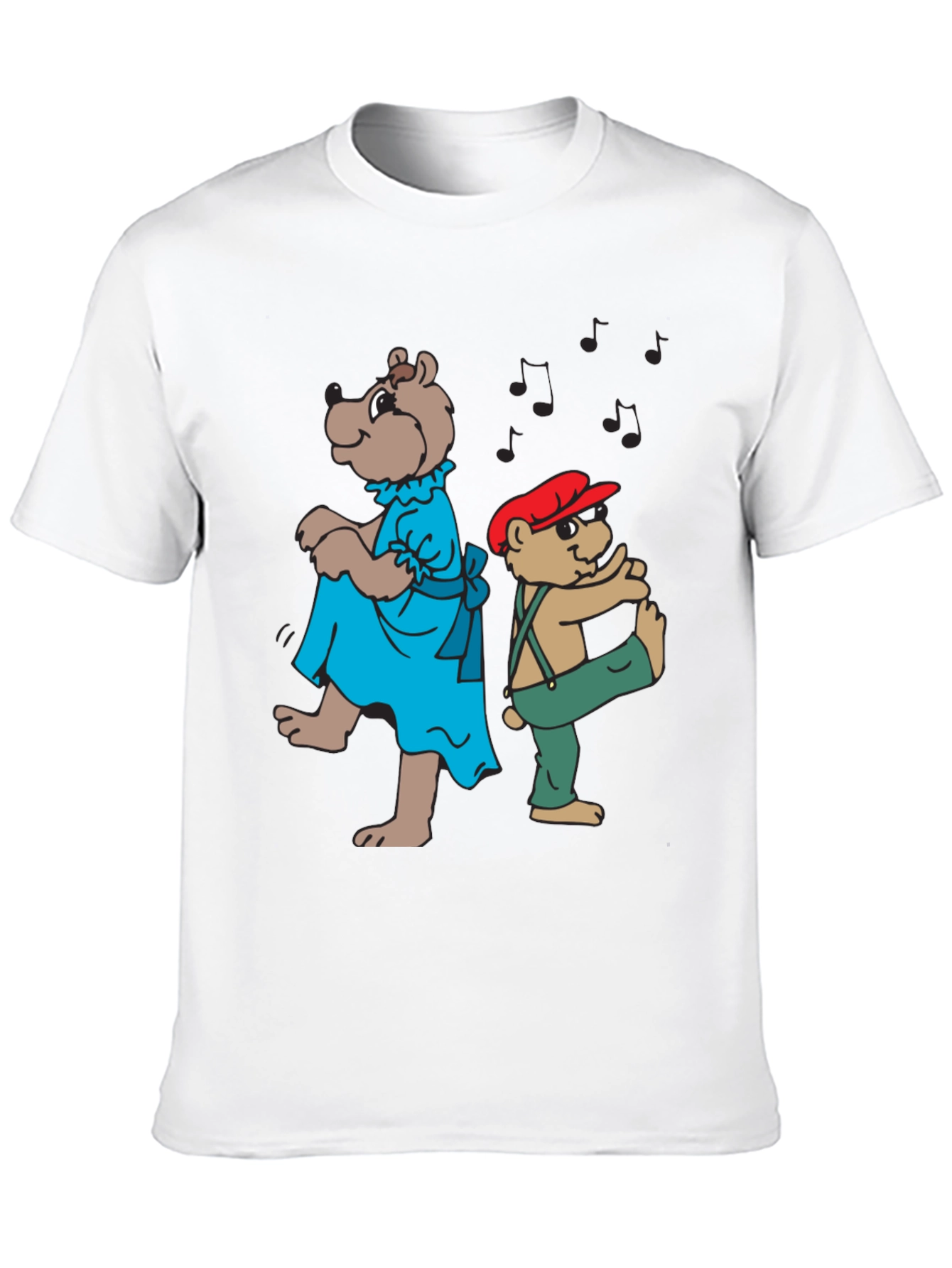 Dancing Bears Black Graphic T-Shirt