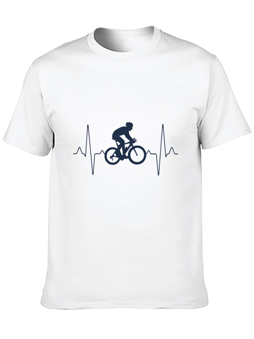 Cyclist Heartbeat Graphic T-Shirt - Black