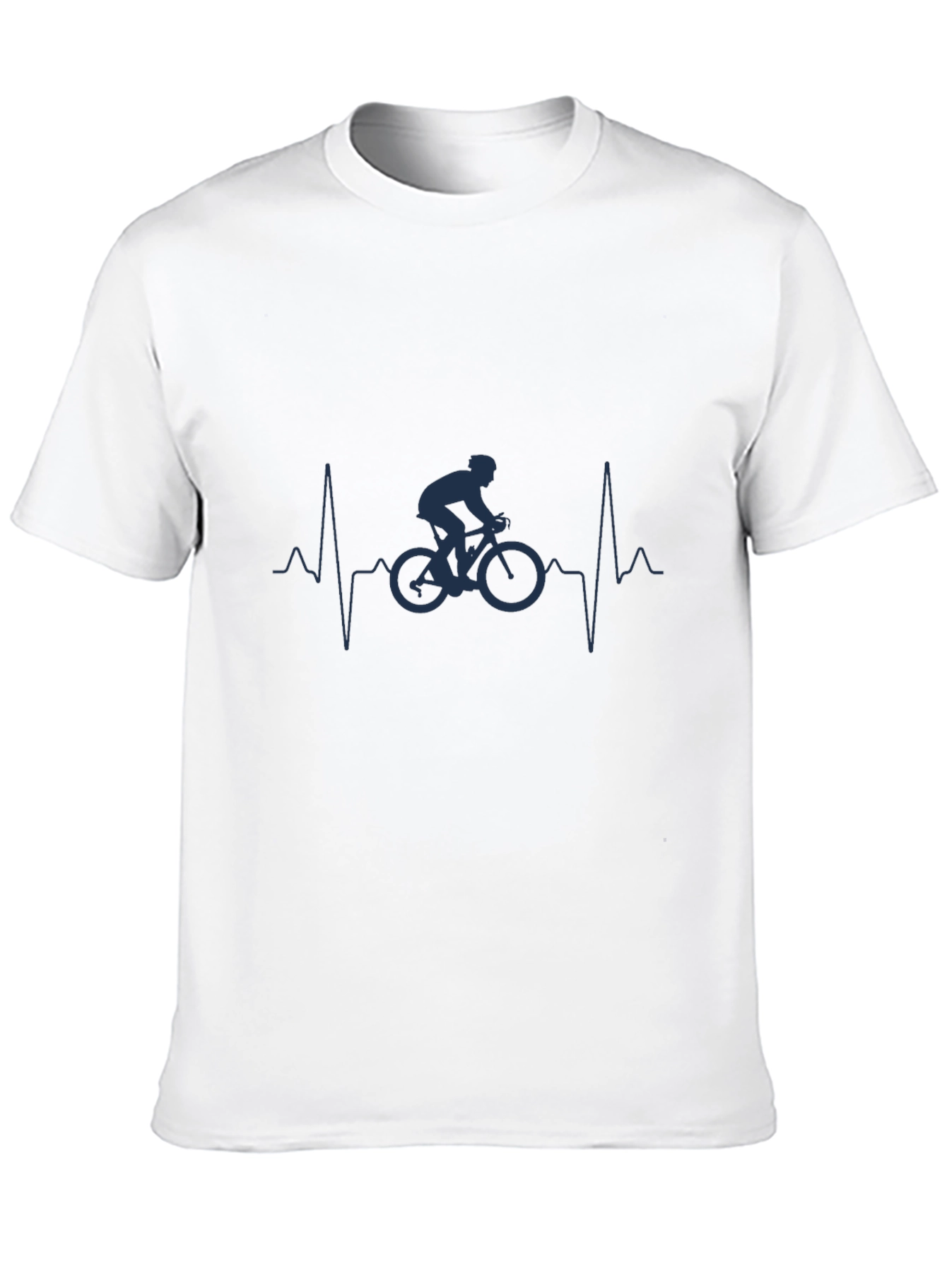 Cyclist Heartbeat Graphic T-Shirt - Black