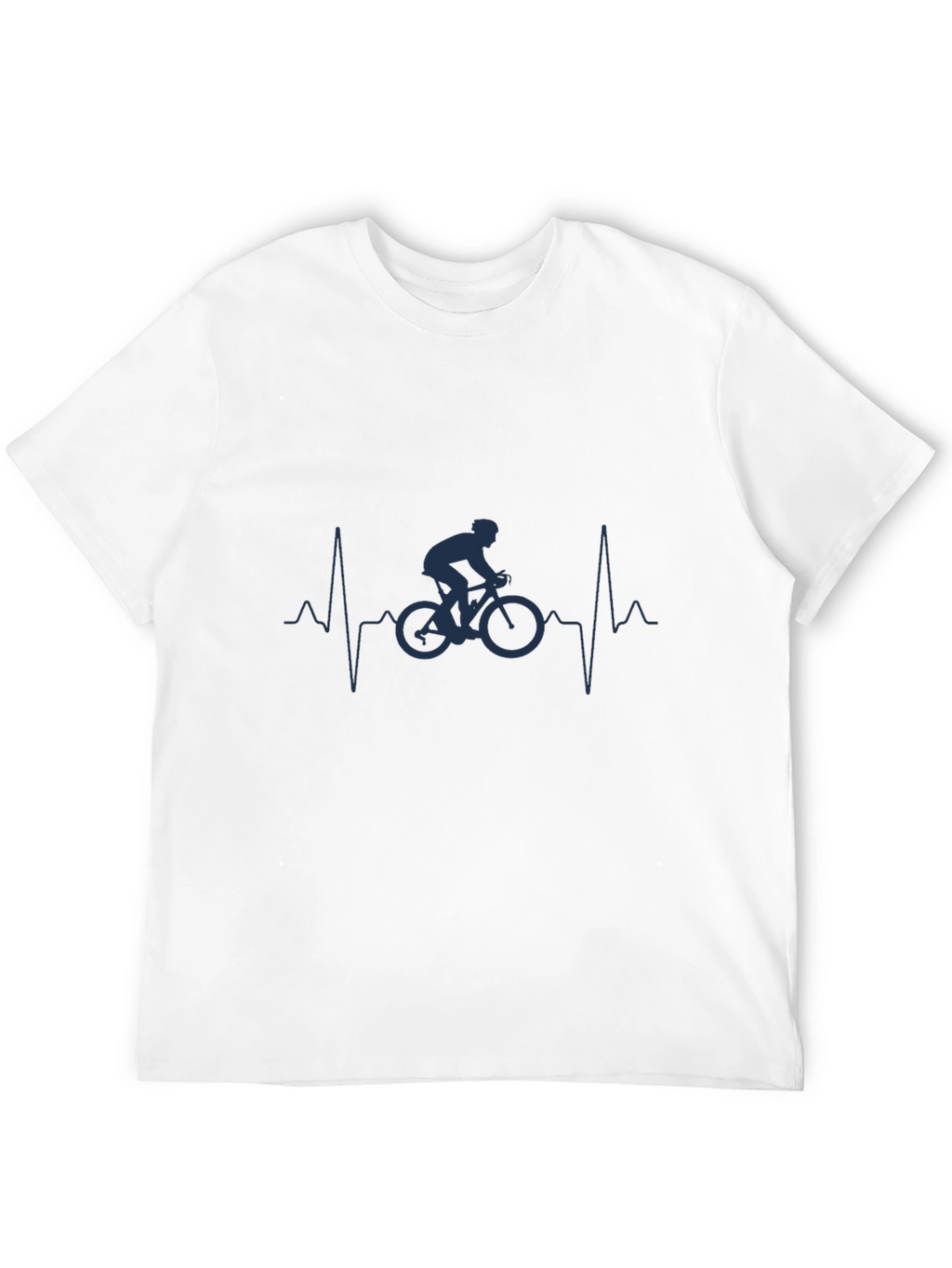 Cyclist Heartbeat Graphic T-Shirt - Black