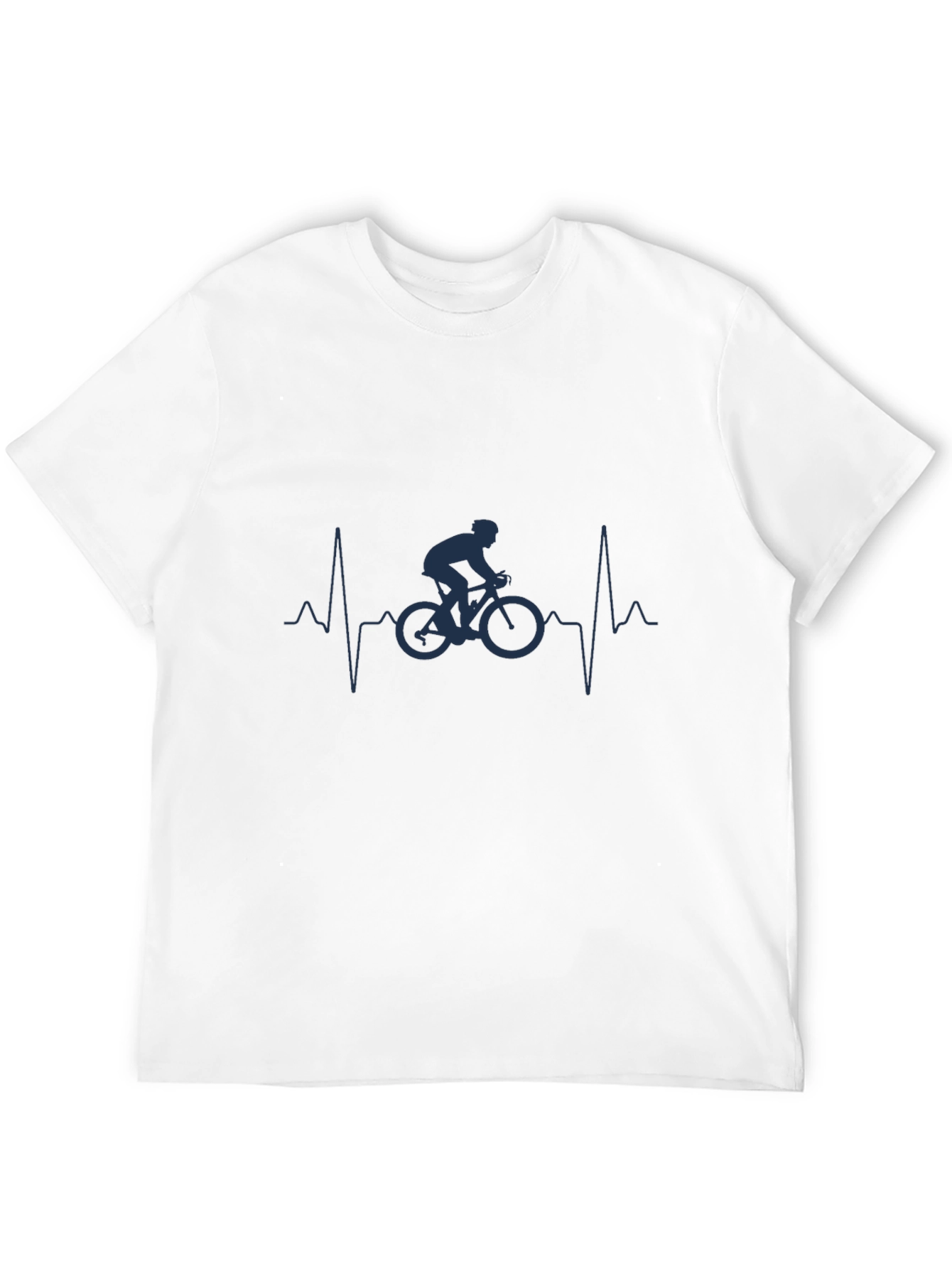 Cyclist Heartbeat Graphic T-Shirt - Black