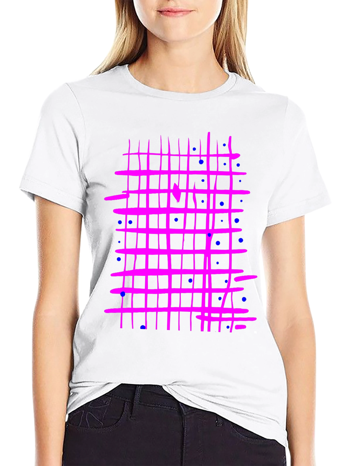 Retro Grid T-Shirt - Abstract Design