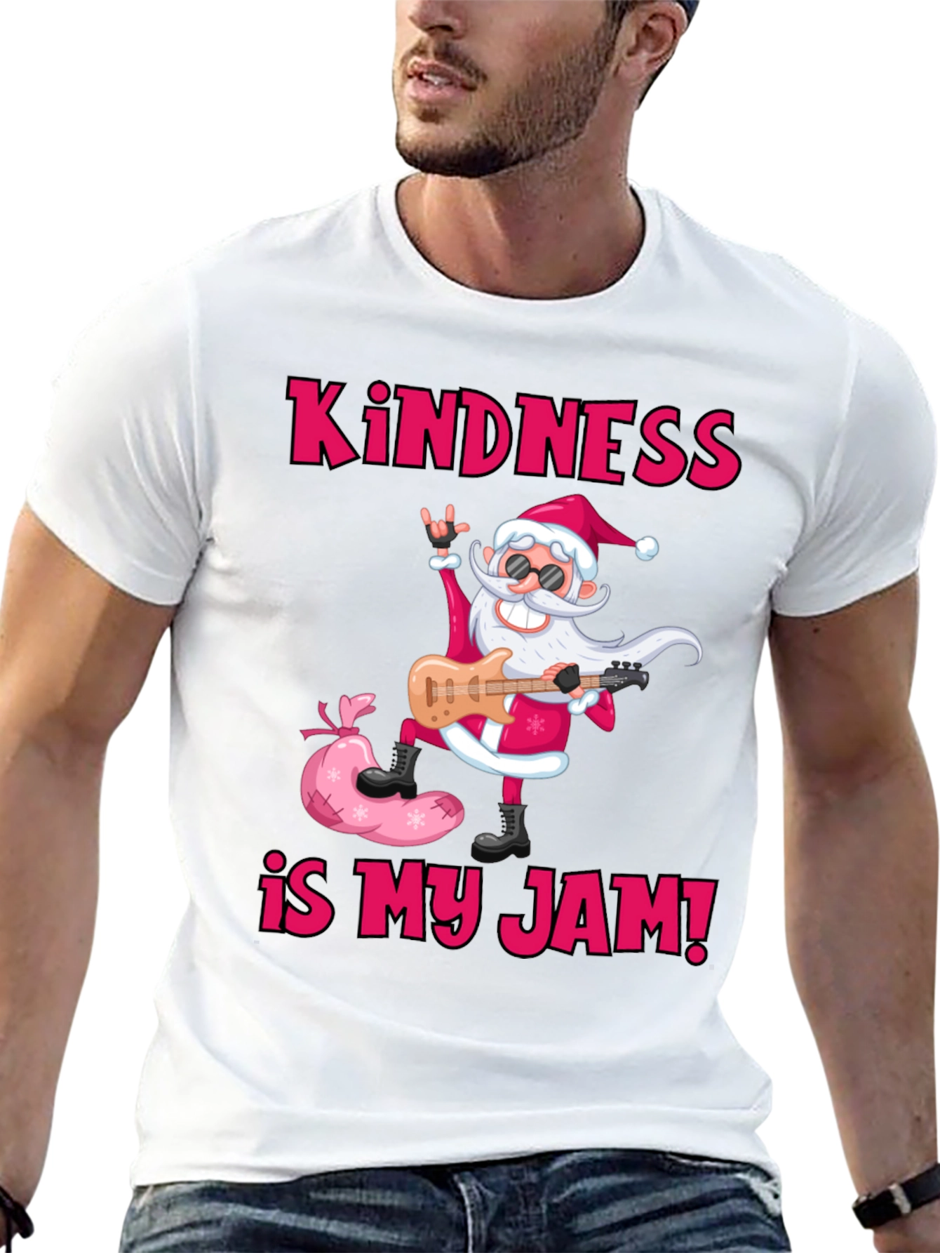 Kindness is My Jam Santa Graphic Tee