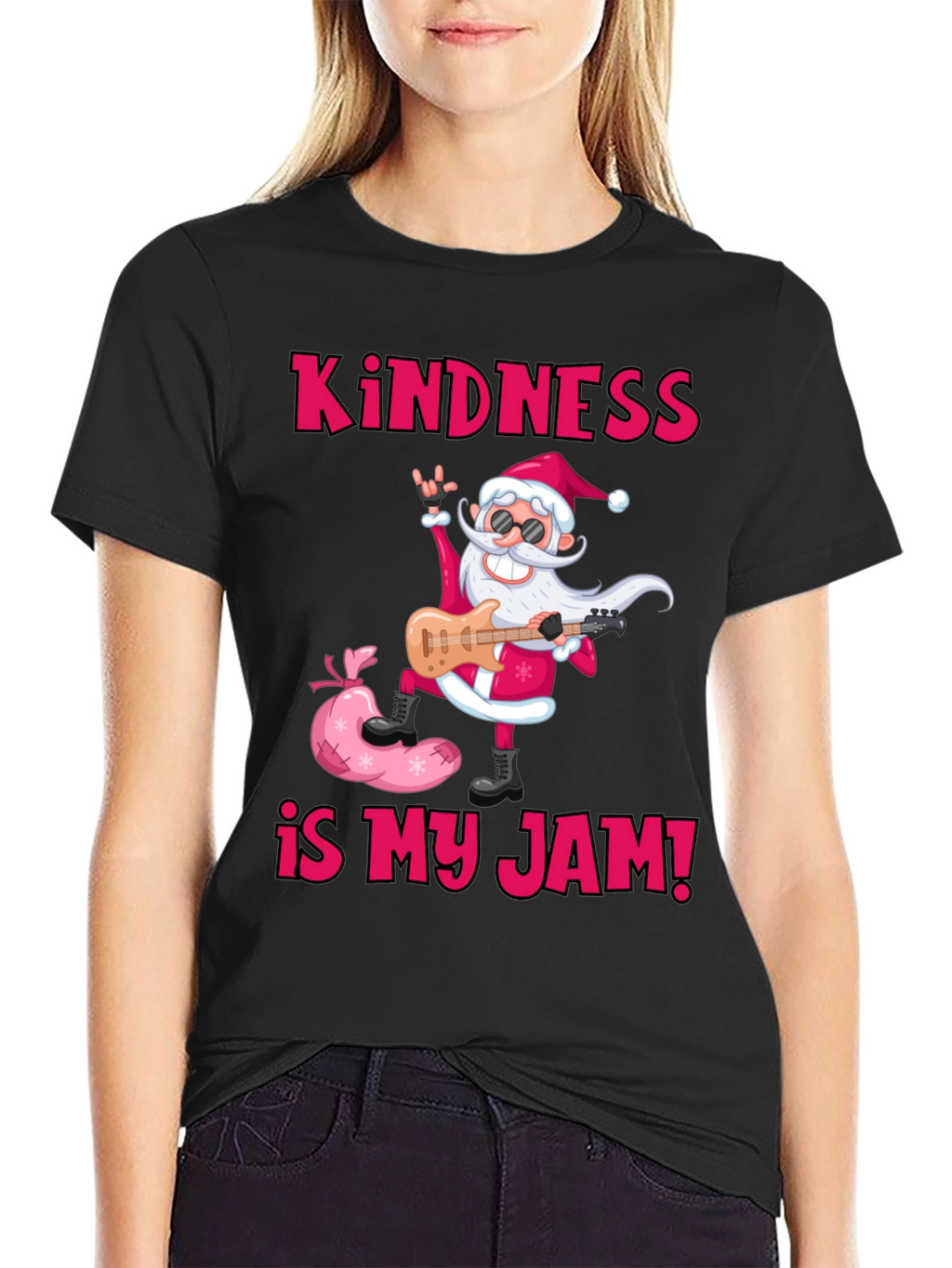 Kindness is My Jam Santa Graphic Tee