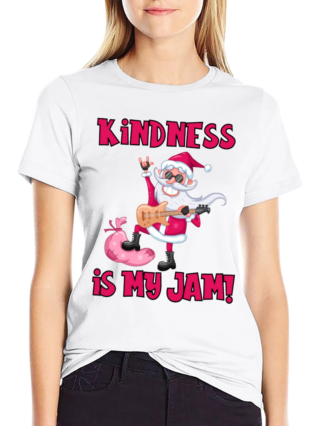 Kindness is My Jam Santa Graphic Tee