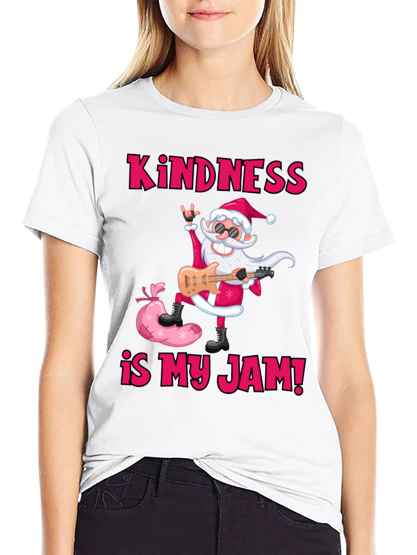 Kindness is My Jam Santa Graphic Tee