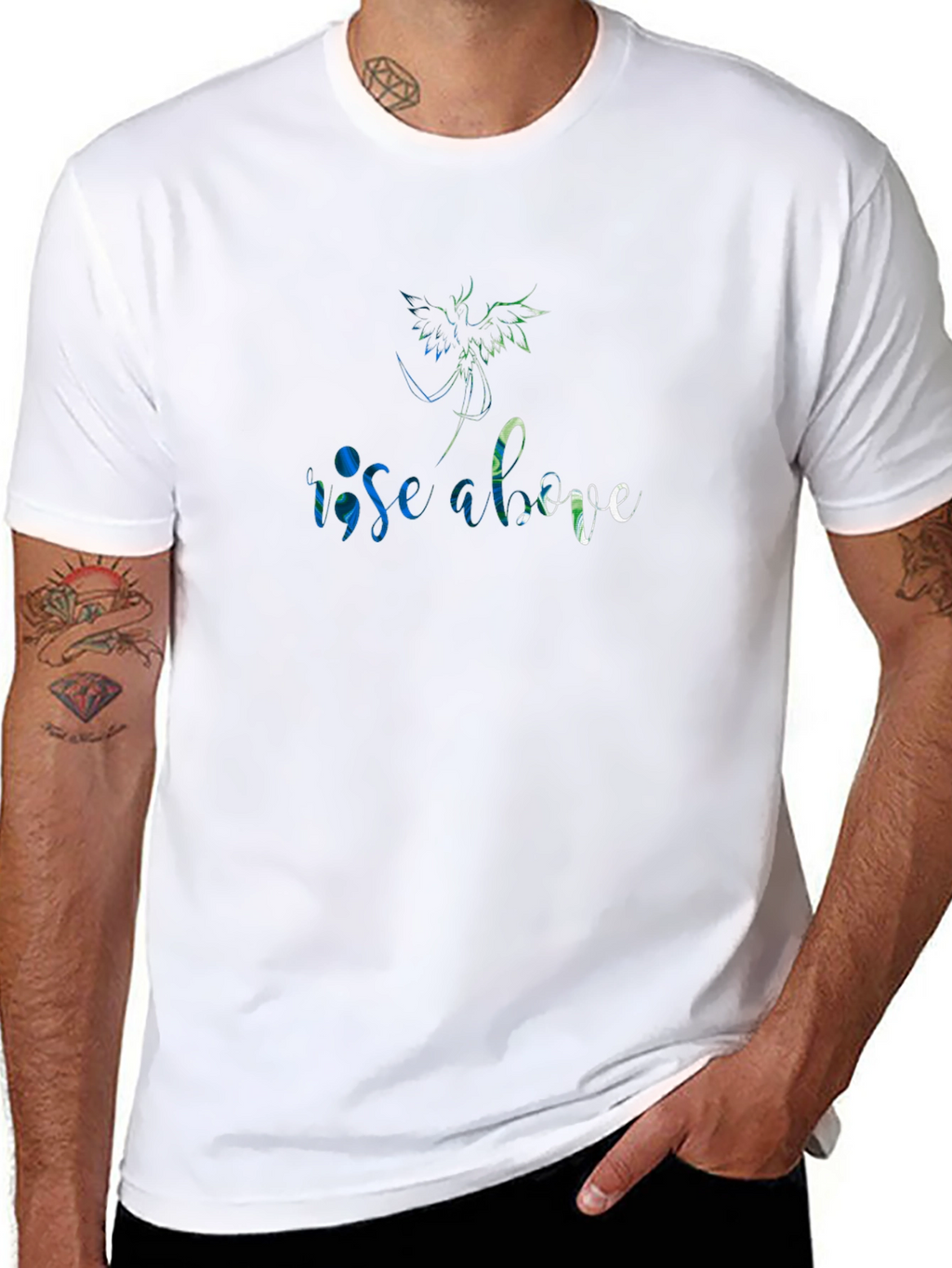 Rise Above Graphic Tee - Black