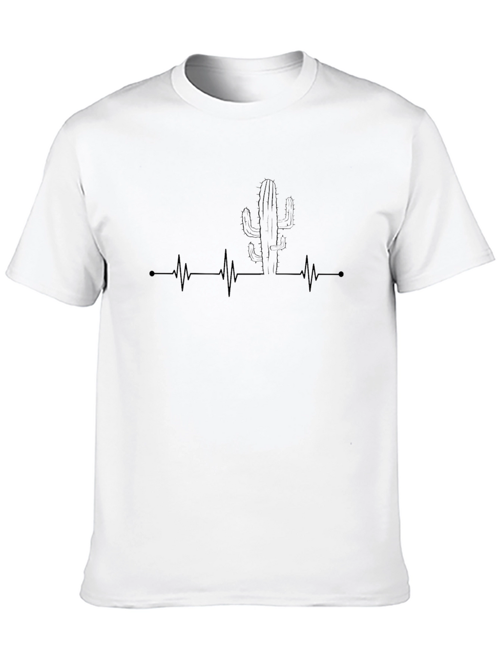 Cactus Heartbeat Graphic T-Shirt - Desert Lover Tee