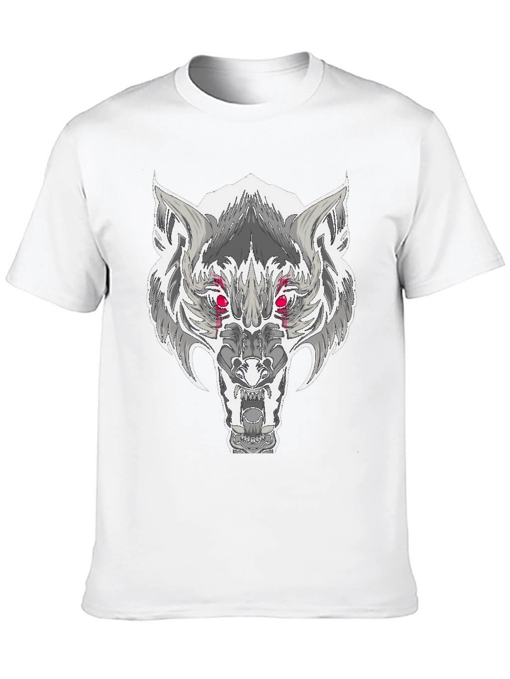 Wolf Graphic T-Shirt - Fierce Red Eyes