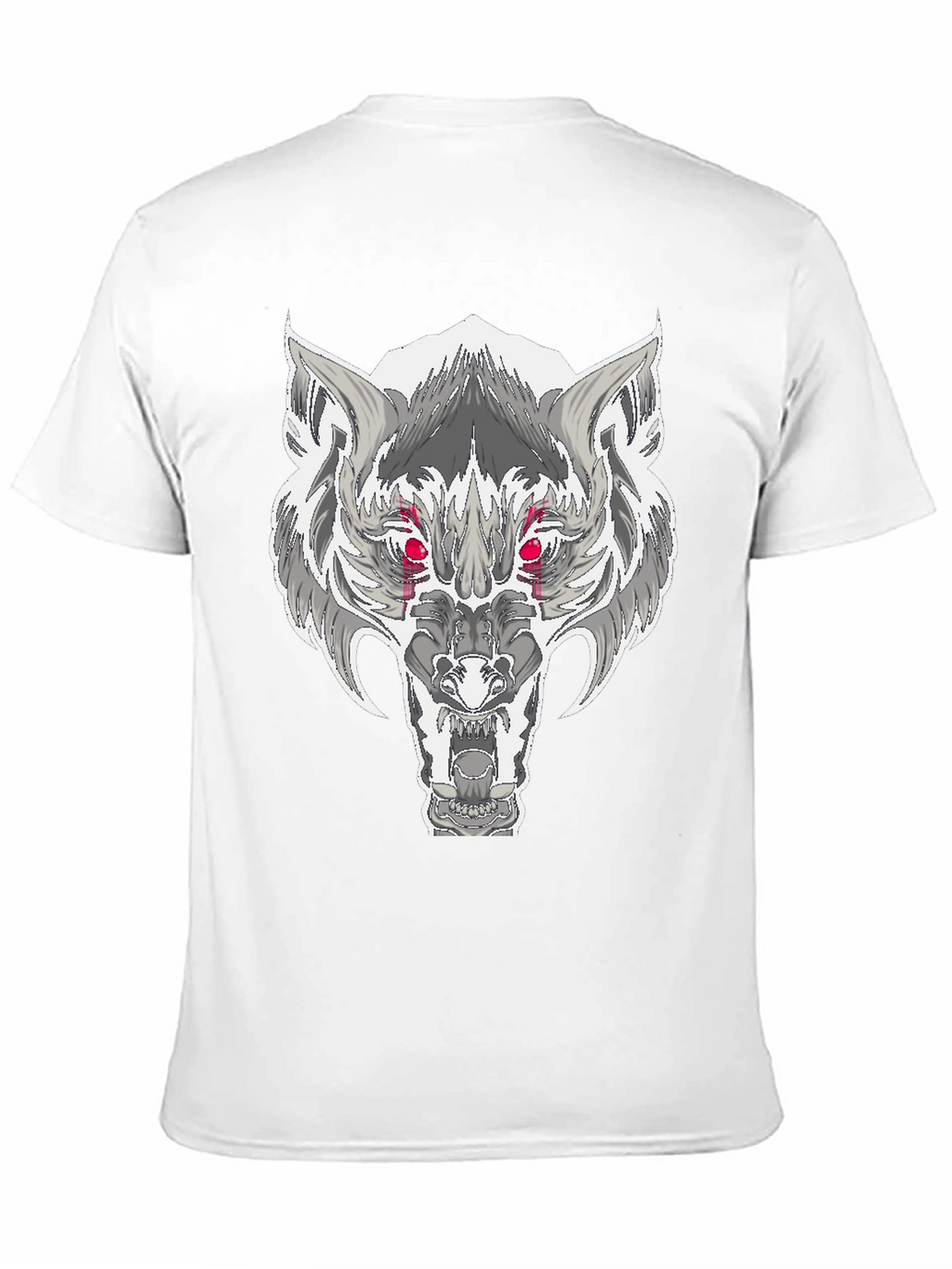 Wolf Graphic T-Shirt - Fierce Red Eyes