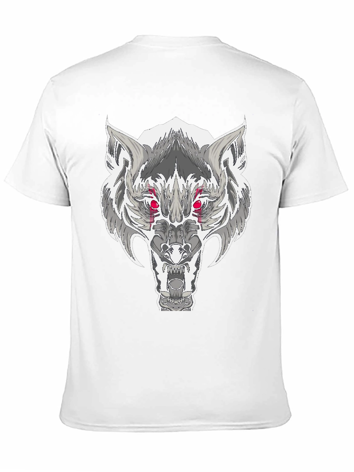 Wolf Graphic T-Shirt - Fierce Red Eyes