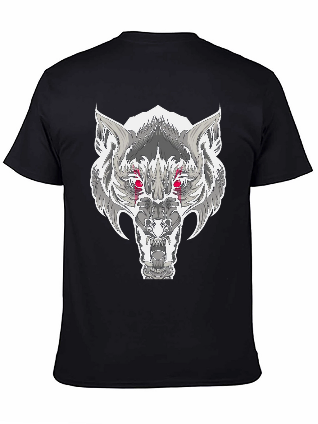 Wolf Graphic T-Shirt - Fierce Red Eyes