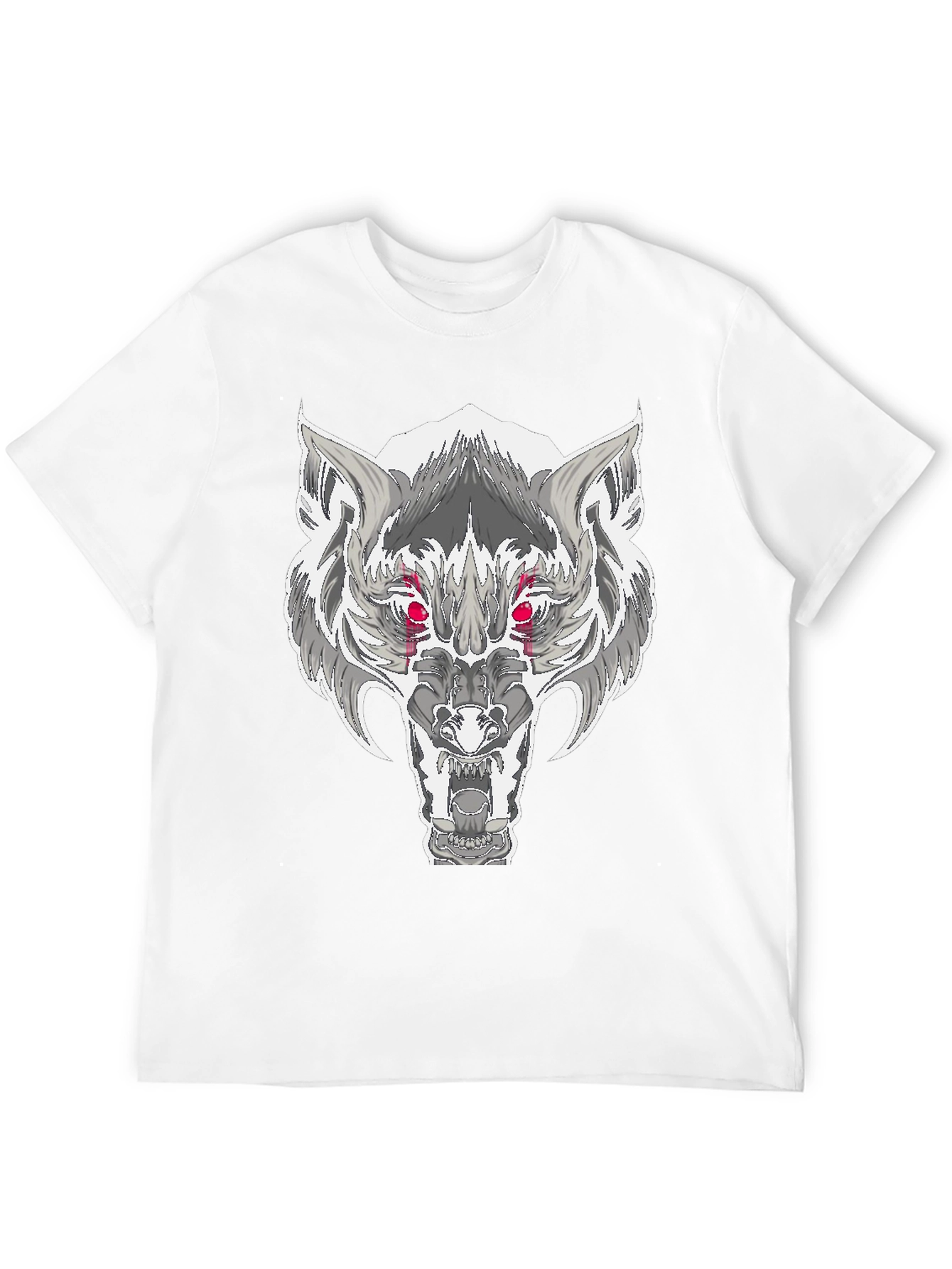 Wolf Graphic T-Shirt - Fierce Red Eyes
