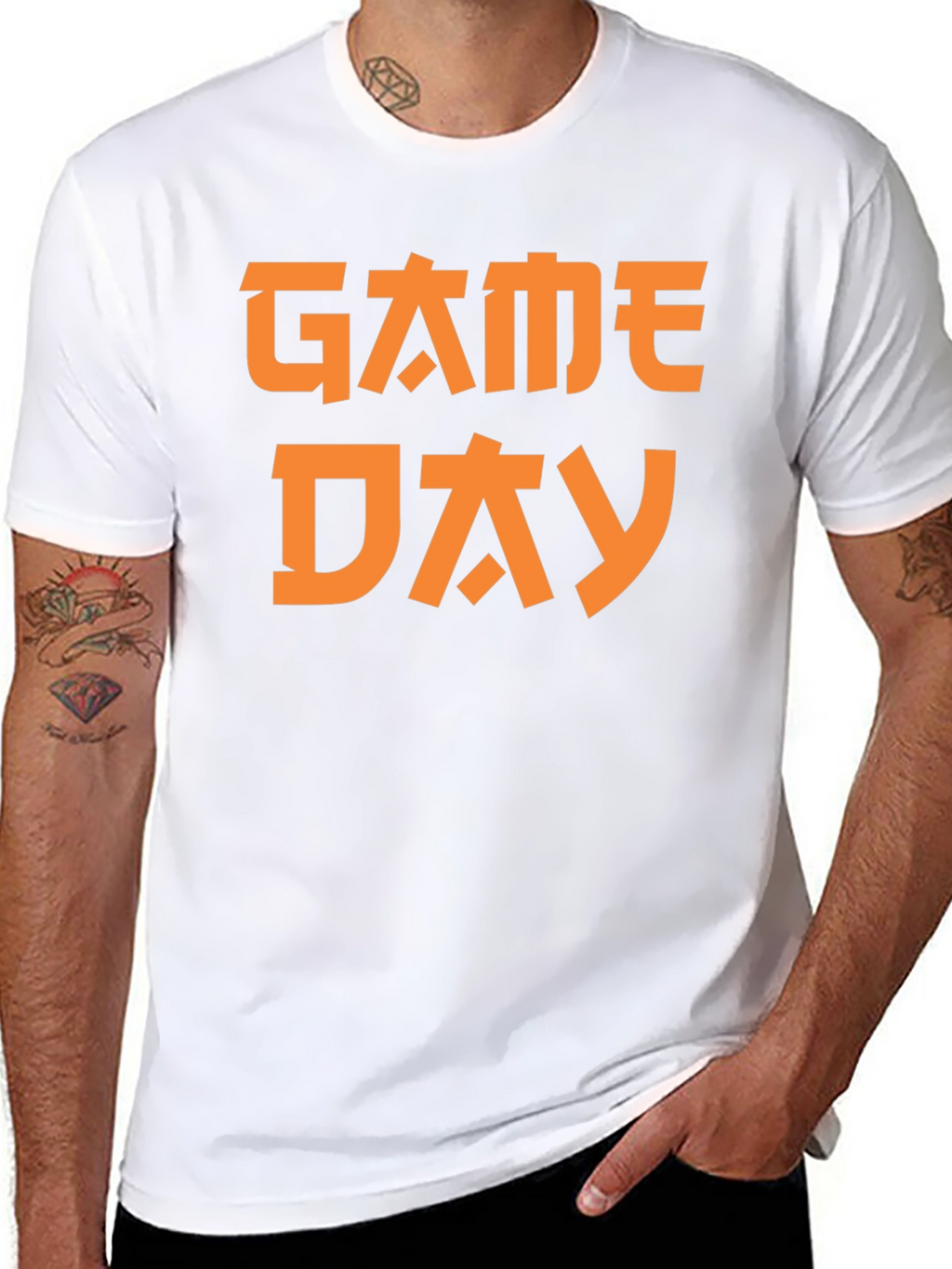 Game Day Graphic Tee - Black Cotton T-Shirt