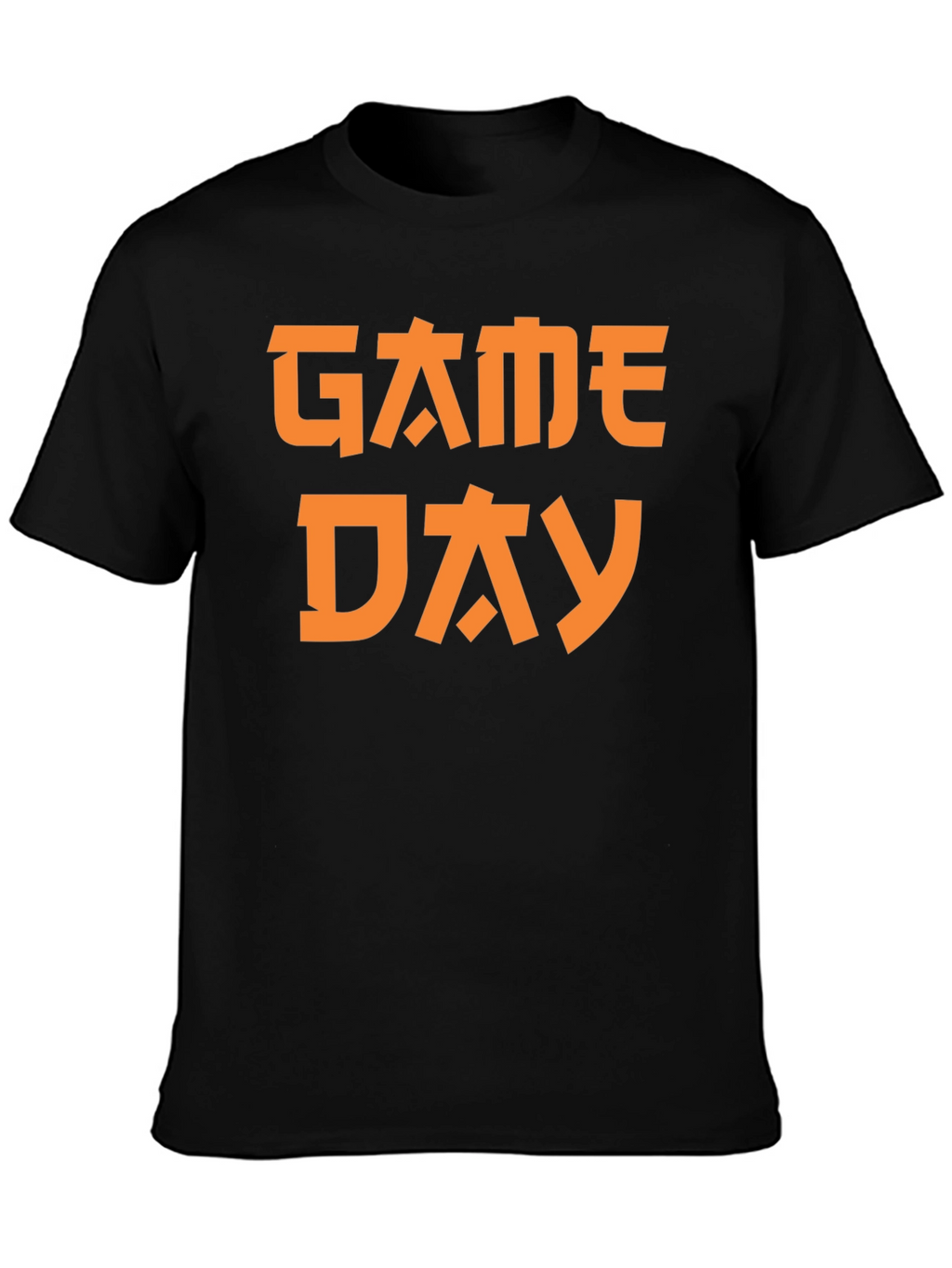 Game Day Graphic Tee - Black Cotton T-Shirt