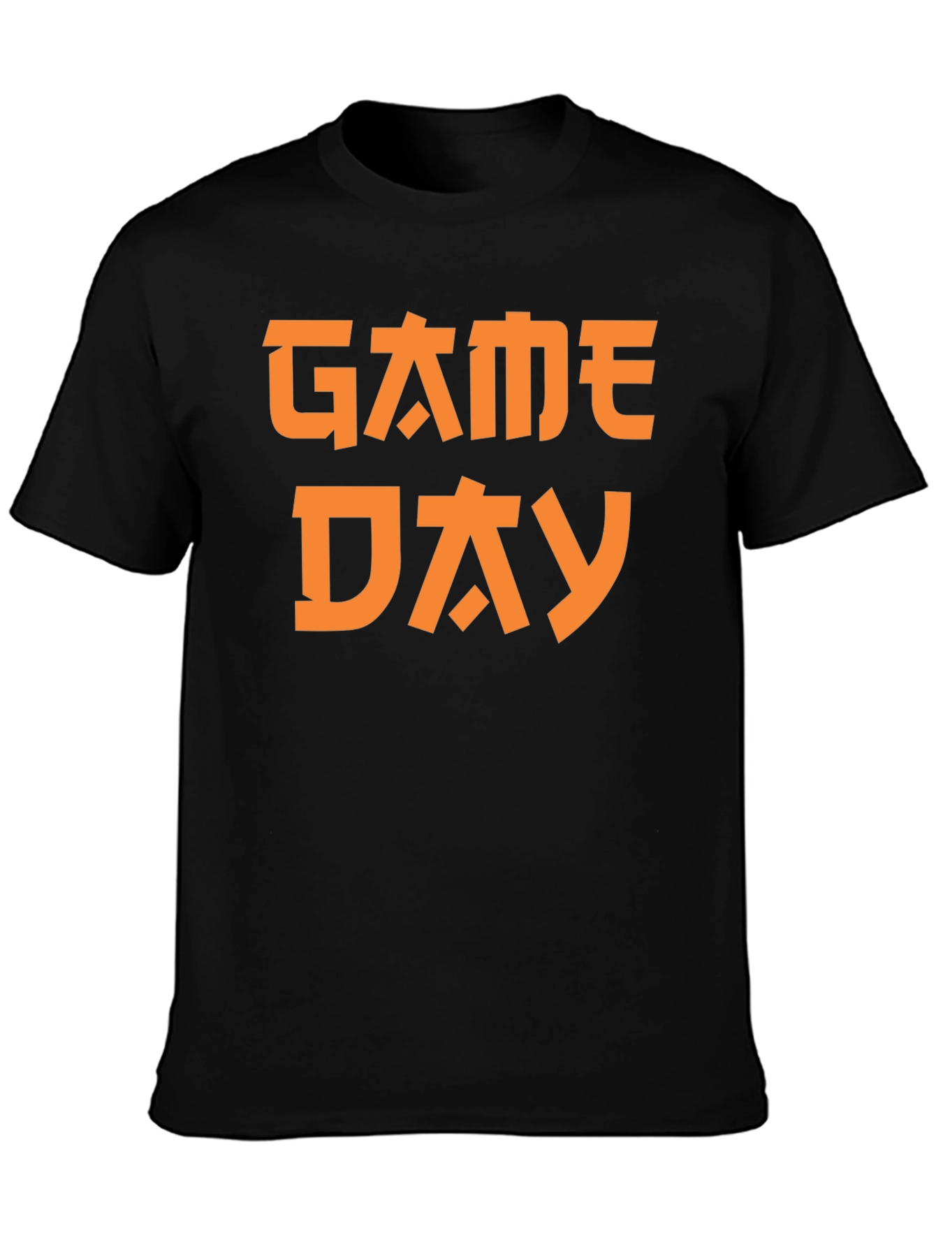 Game Day Graphic Tee - Black Cotton T-Shirt