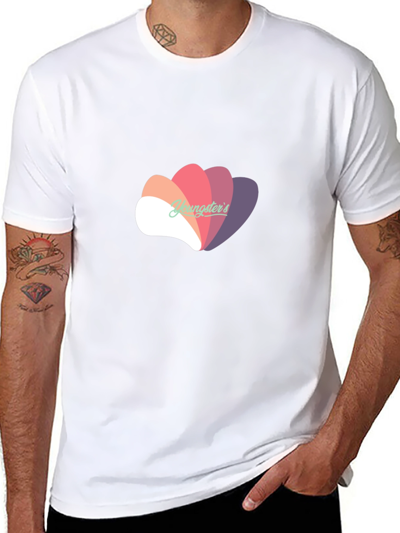 Stylish Black T-Shirt with Abstract Graphic Design