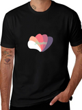 Stylish Black T-Shirt with Abstract Graphic Design