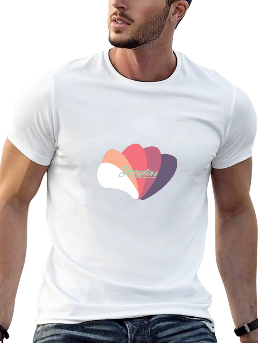 Stylish Black T-Shirt with Abstract Graphic Design