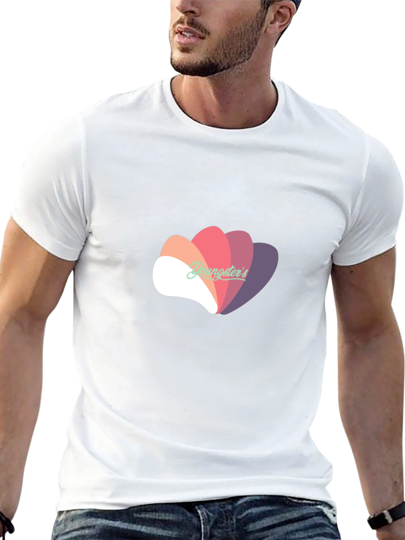 Stylish Black T-Shirt with Abstract Graphic Design