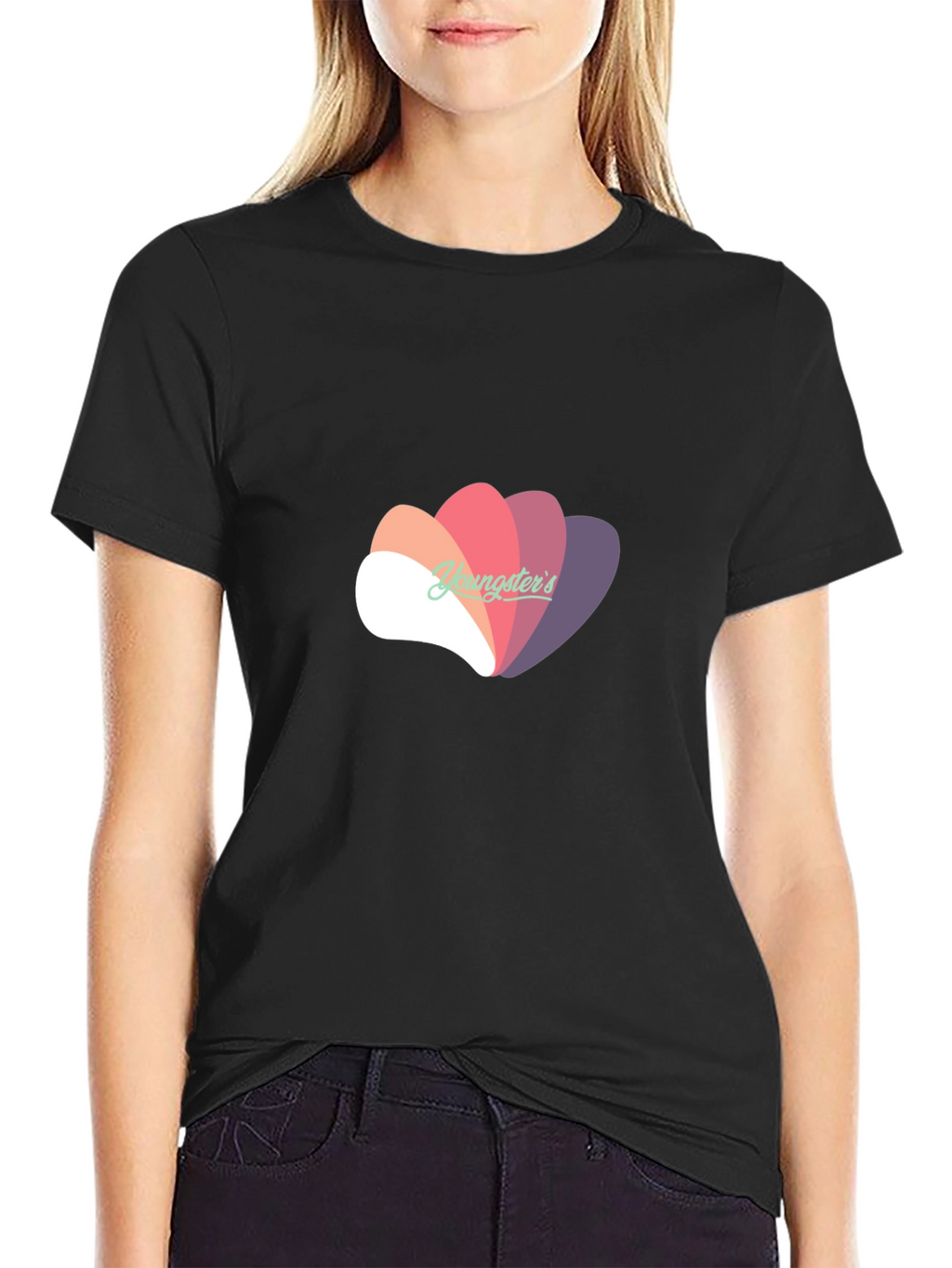 Stylish Black T-Shirt with Abstract Graphic Design
