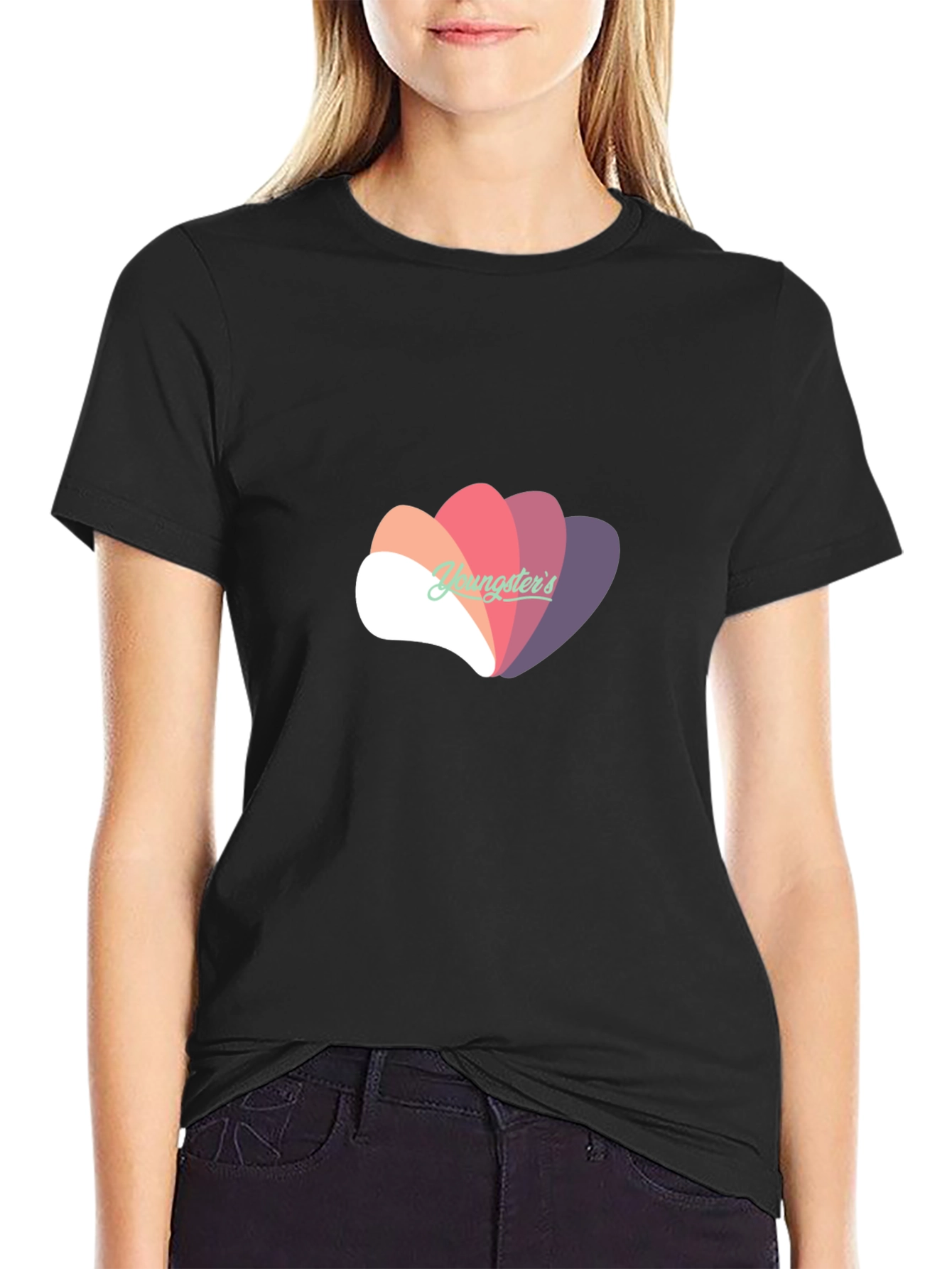 Stylish Black T-Shirt with Abstract Graphic Design