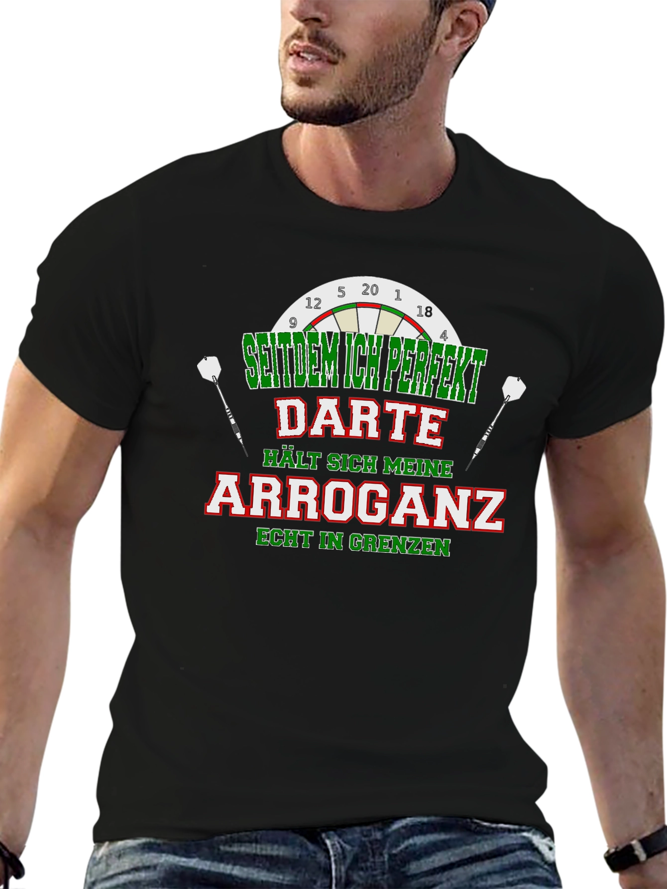 Funny Darts Arrogance Mens T-Shirt