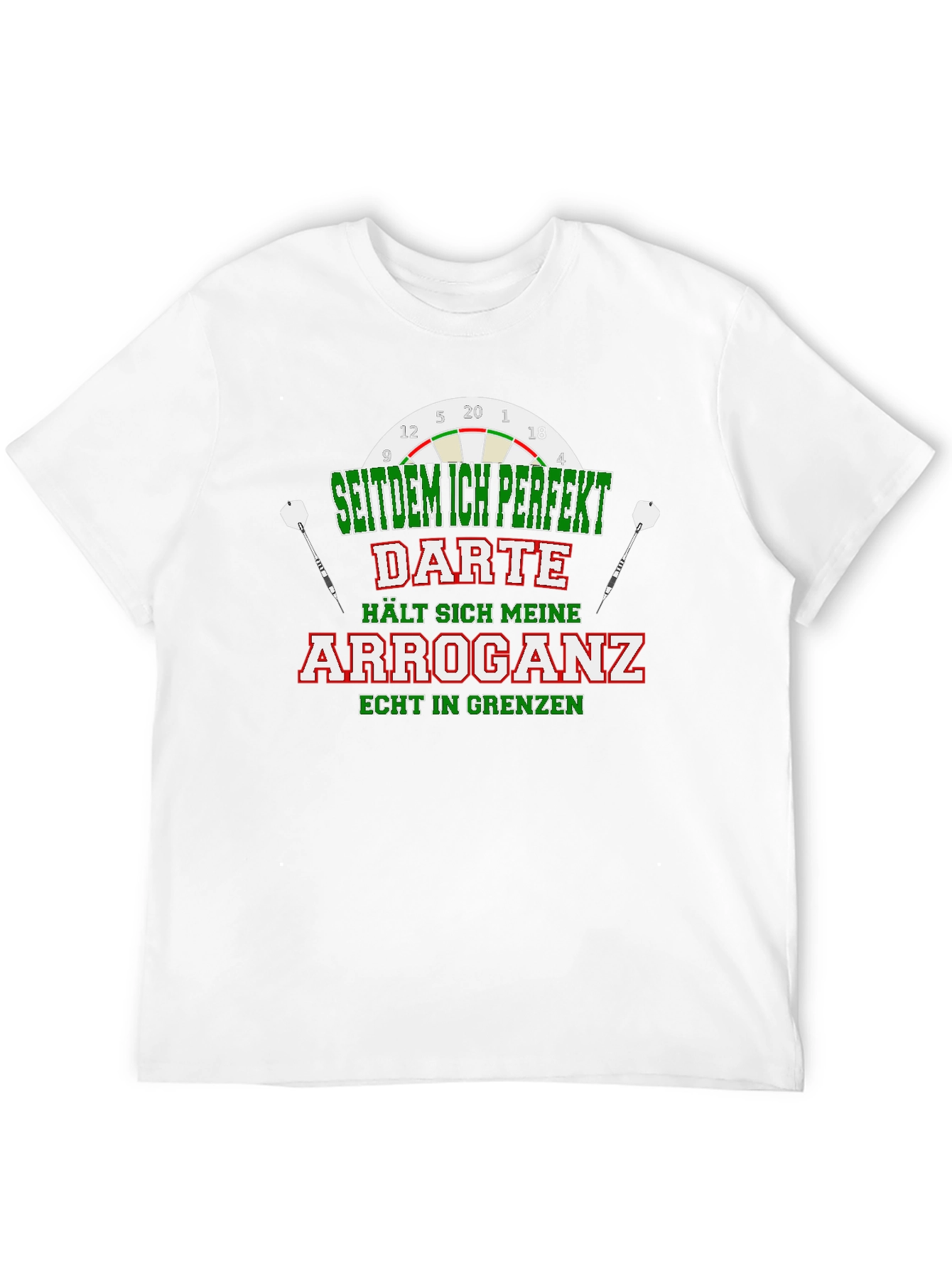 Funny Darts Arrogance Mens T-Shirt